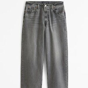 Abercrombie & Fitch Rigid Denim Ultra Baggy Jean - dark gray wash- Size 34x34